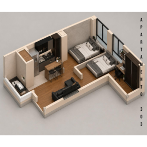 Apto 303 - 3D